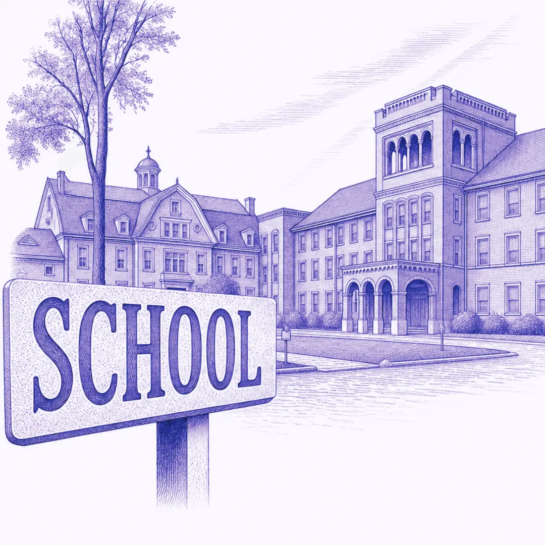 School sketch illustration