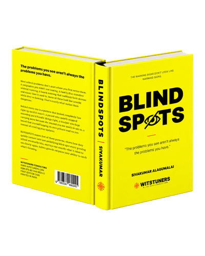 BLINDSPOTS book cover by Sivakumar Alagumalai